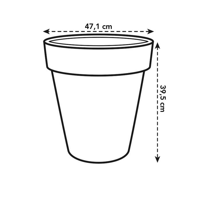 green basics top planter 47cm steengroen